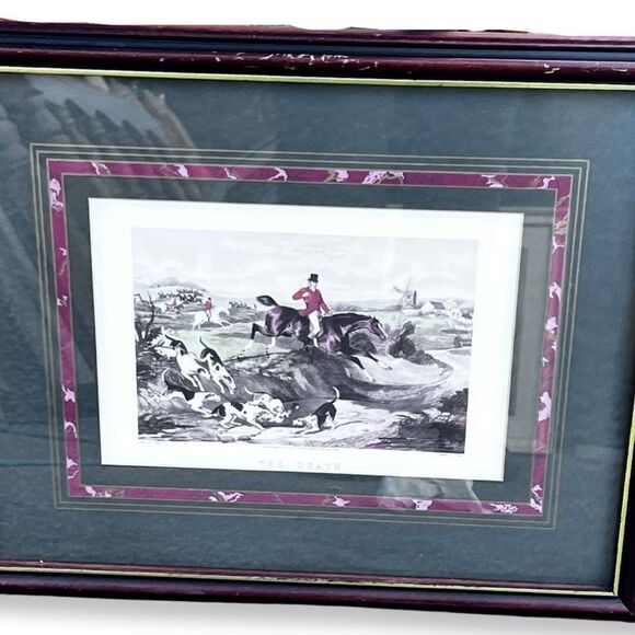 William J Shayer 20th Century French Framed Watercolor Hunt Scene Print Set of 3 - Picture 9 of 13